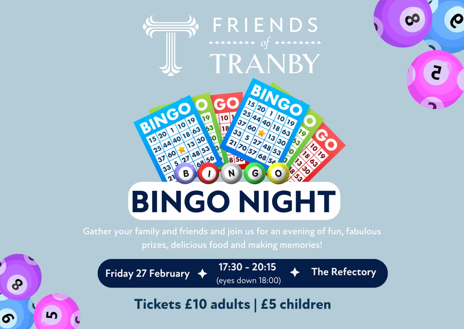 Friends of Tranby Bingo Night!